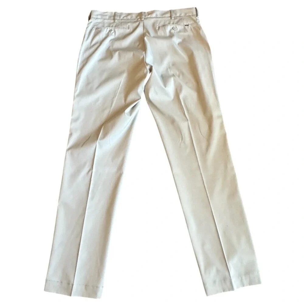 Polo Ralph Lauren Performance Pants Men 40x32 Tan Flat‎ Front Trousers